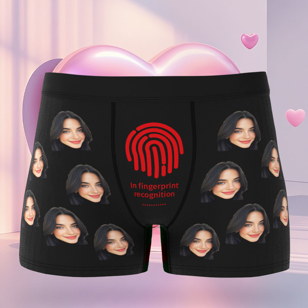 Custom Face Men's Boxer Love And Lips Underwear Gifts for Husband Boxer Gift Idea - MyFaceUnderwearAU