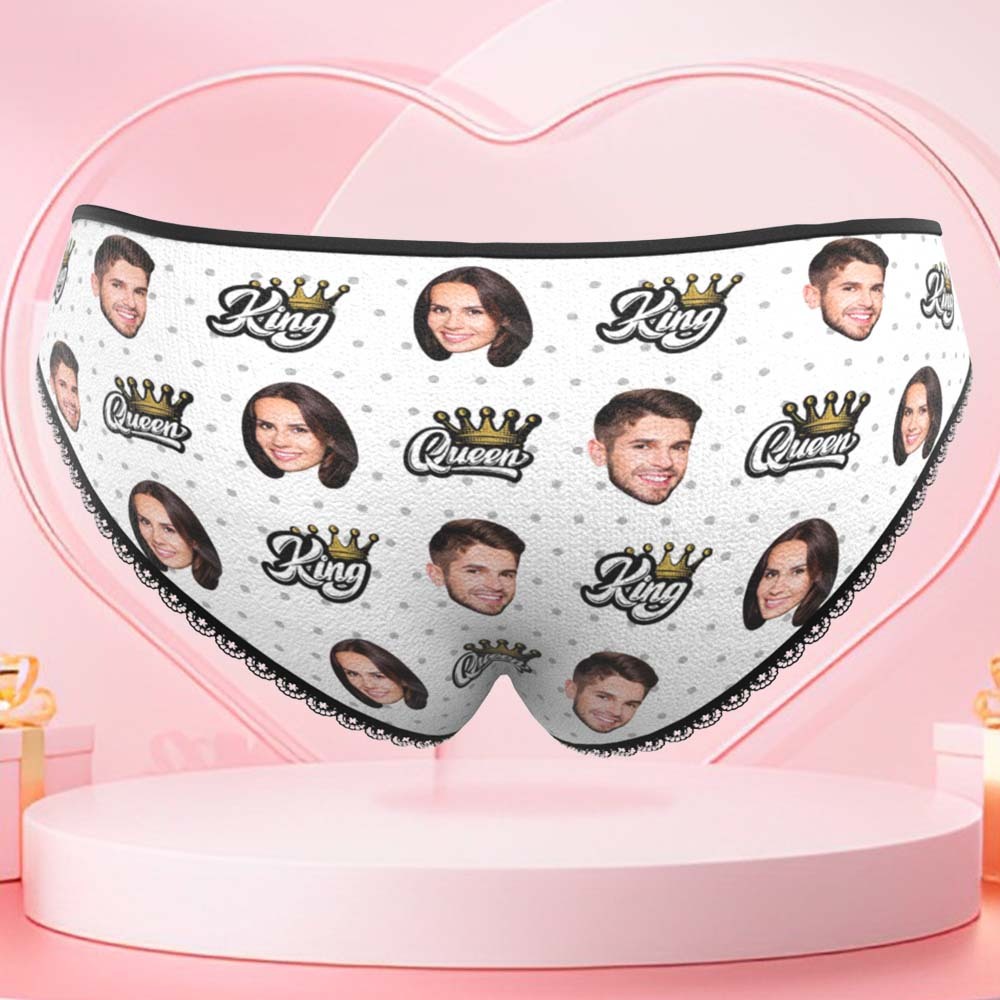 Custom Face Women's Panties Personalised Photo Underwear King Funny Gifts - MyFaceUnderwearAU