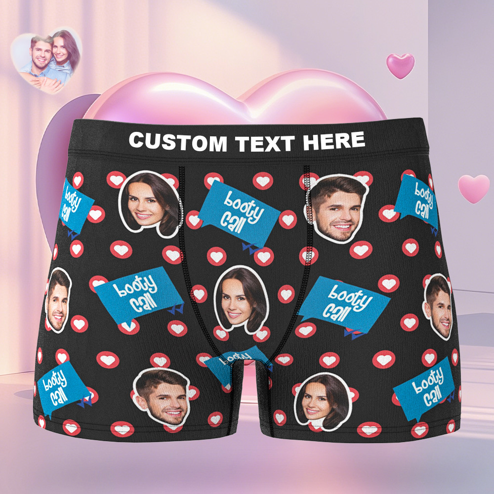 Custom Boxer Customized Photo Boxer Personalised Face Boxer My Love Gift For Him - MyFaceUnderwearAU