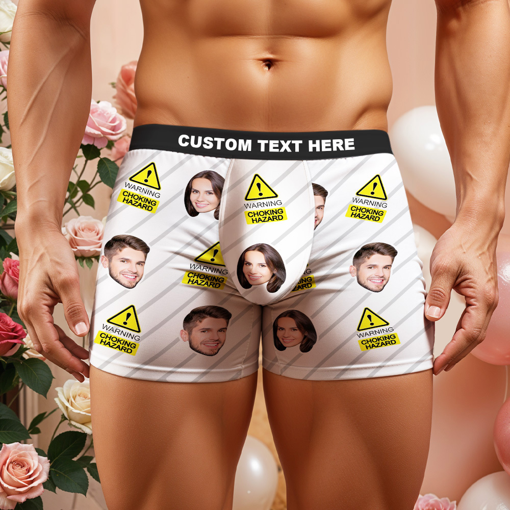 Custom Boxer Customized Photo Boxer Personalised Face Boxer My Love Gift For Him - MyFaceUnderwearAU