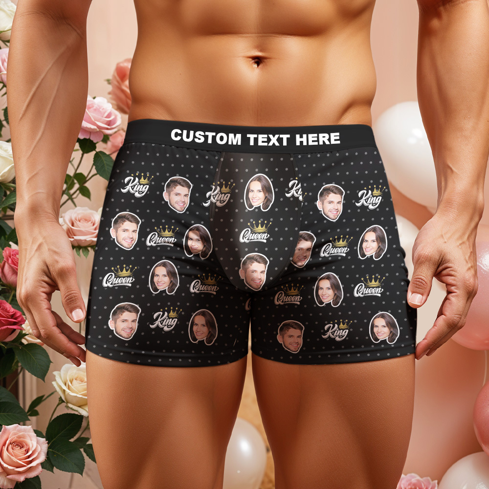 Custom Boxer Customized Photo Boxer Personalised Face Boxer My Love Gift For Him - MyFaceUnderwearAU