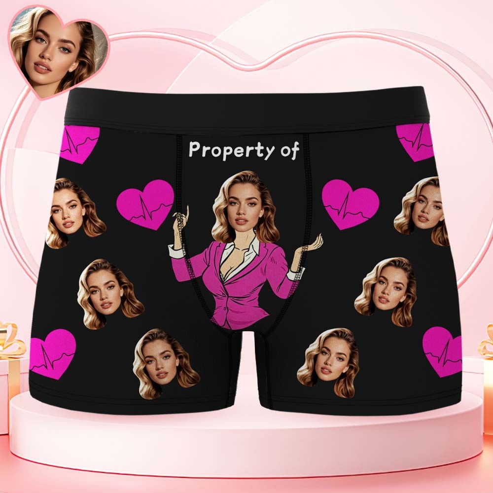 Personalized Novelty Face Boxers Briefs Custom Underwear Custom Girlfriend Face Printed Photo Boxer Underwear - MyFaceUnderwearAU