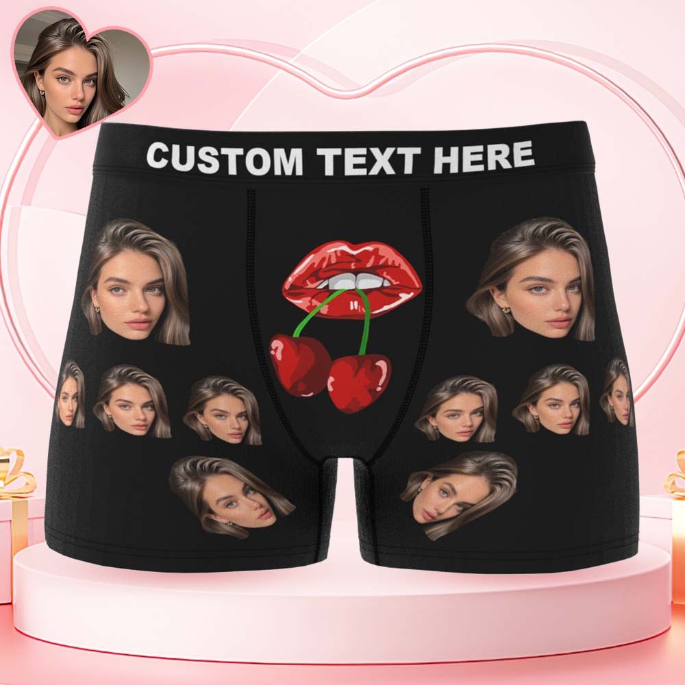 Personalized Novelty Face Boxers Briefs Custom Underwear Custom Girlfriend Face Printed Photo Boxer Underwear - MyFaceUnderwearAU