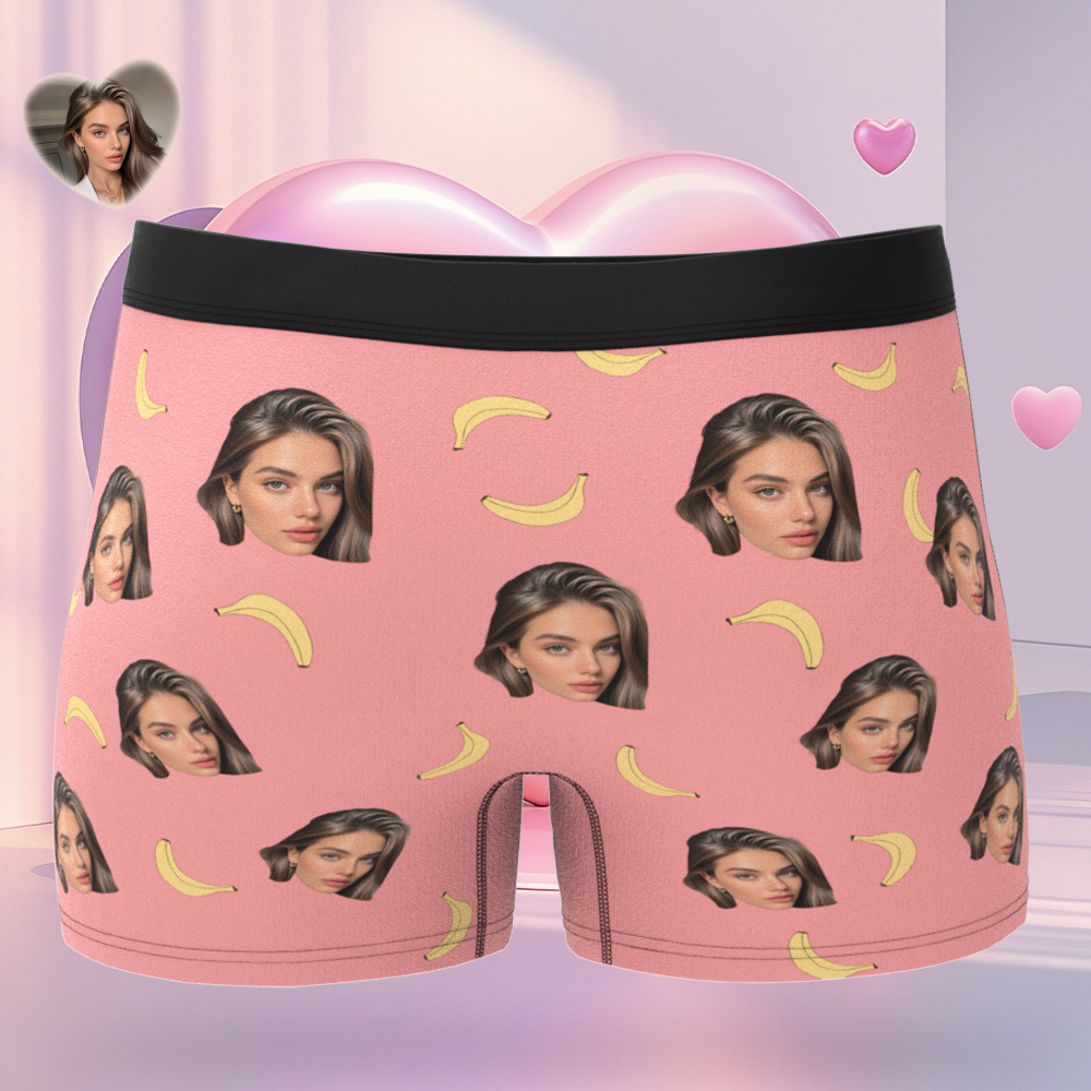Custom Photo Funny Gifts For Him Men's Boxers Peeling Only For Her - MyFaceUnderwearAU