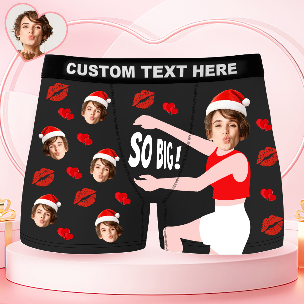 Personalized Face Boxer Briefs, Funny Photo Underwear, Christmas Gift for Men - MyFaceUnderwearAU