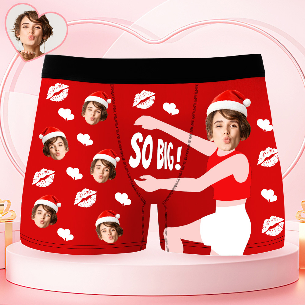 Personalized Face Boxer Briefs, Funny Photo Underwear, Christmas Gift for Men - MyFaceUnderwearAU