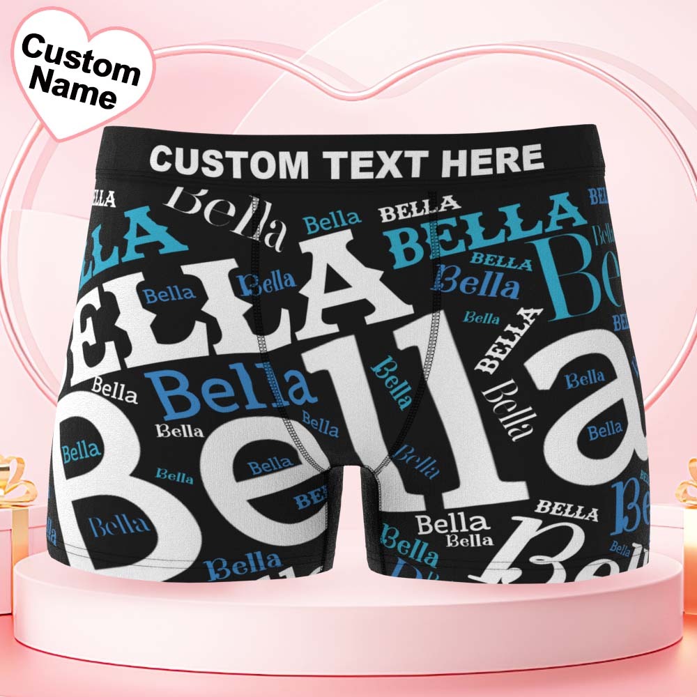 Custom Name Men's Underwear Fashion Style Personalized Men's Boxer Briefs - MyFaceUnderwearAU