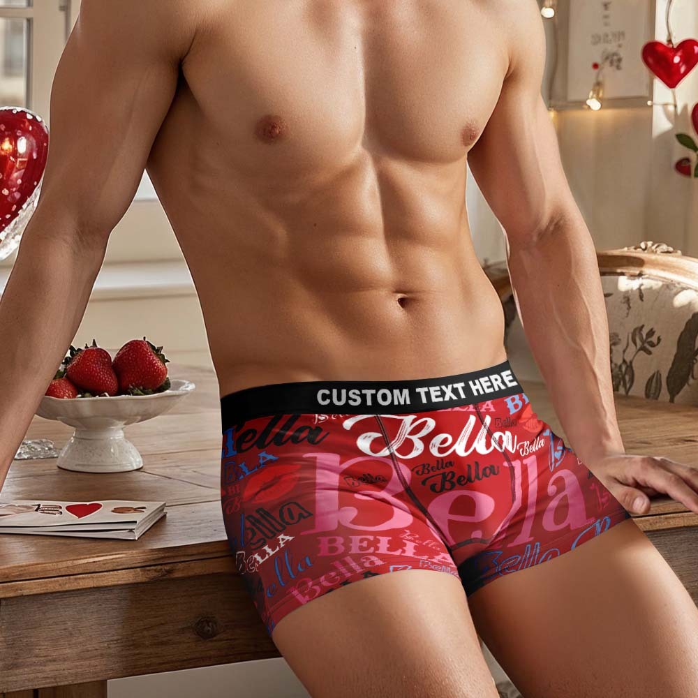 Personalized Men's Underwear Custom Name Men's Boxer Briefs - MyFaceUnderwearAU