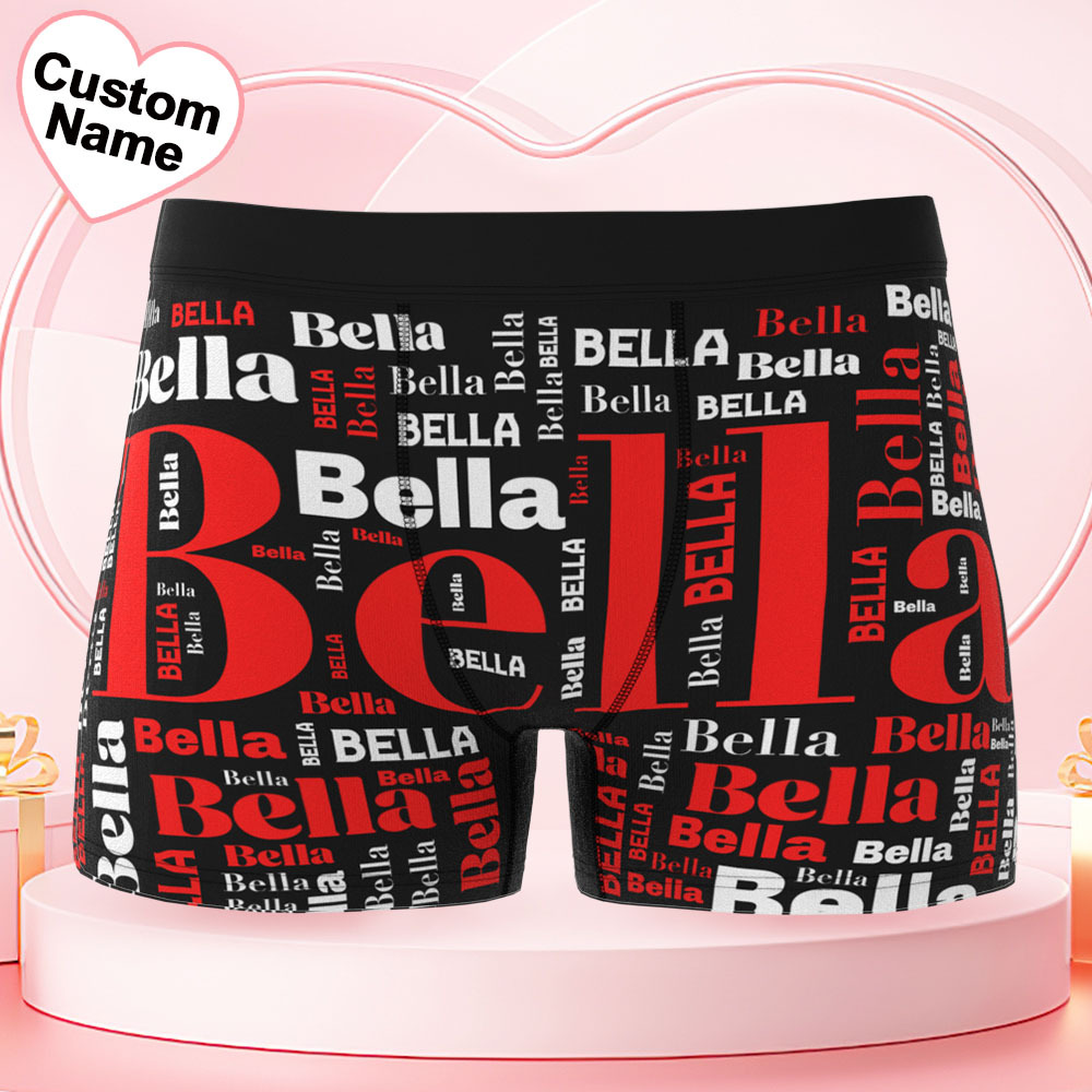 Men's Underwear Custom Name Men's Boxer Briefs Personalized Boxers - MyFaceUnderwearAU