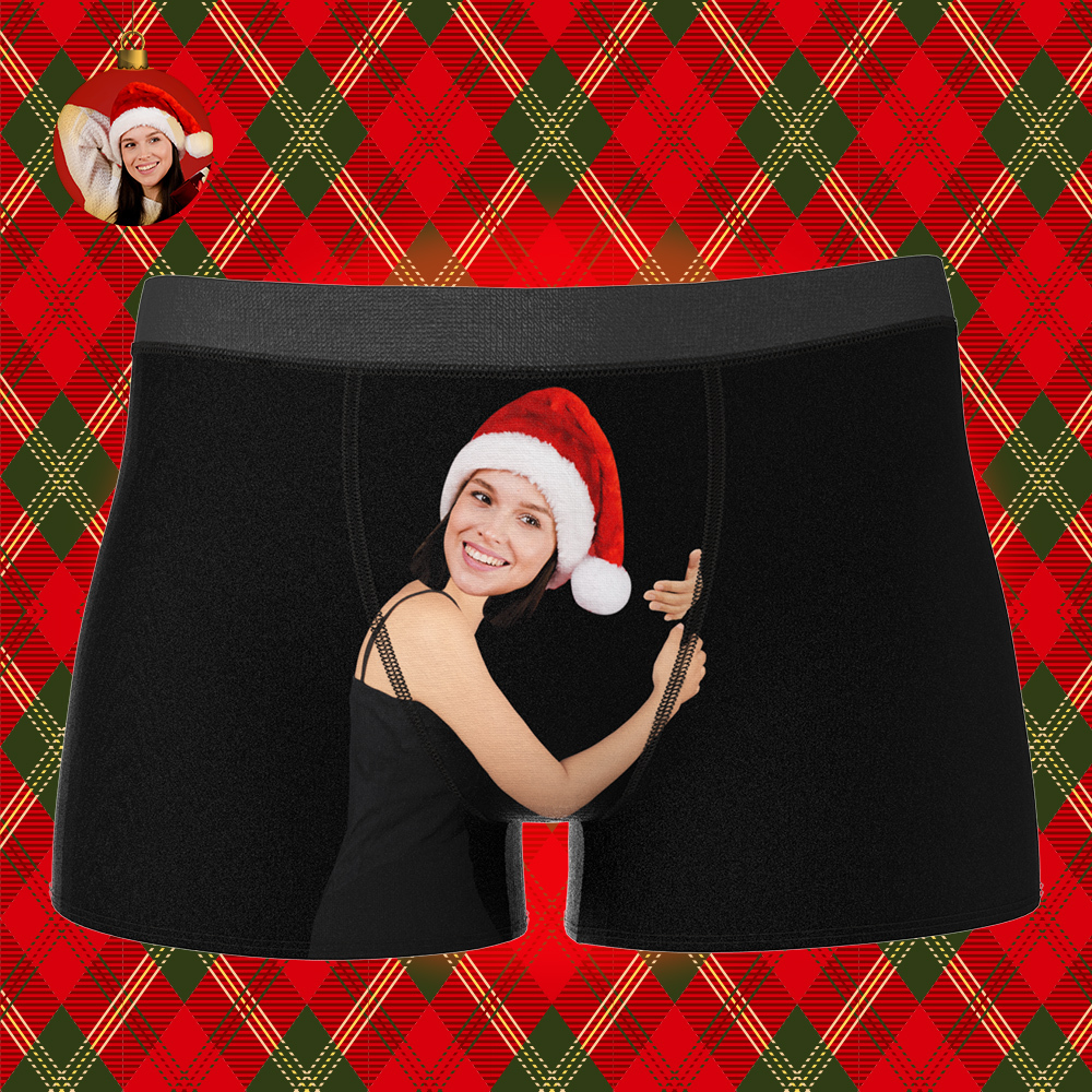 Men's Custom Face On Body Boxer Shorts Christmas Gift For Him - Light Skin