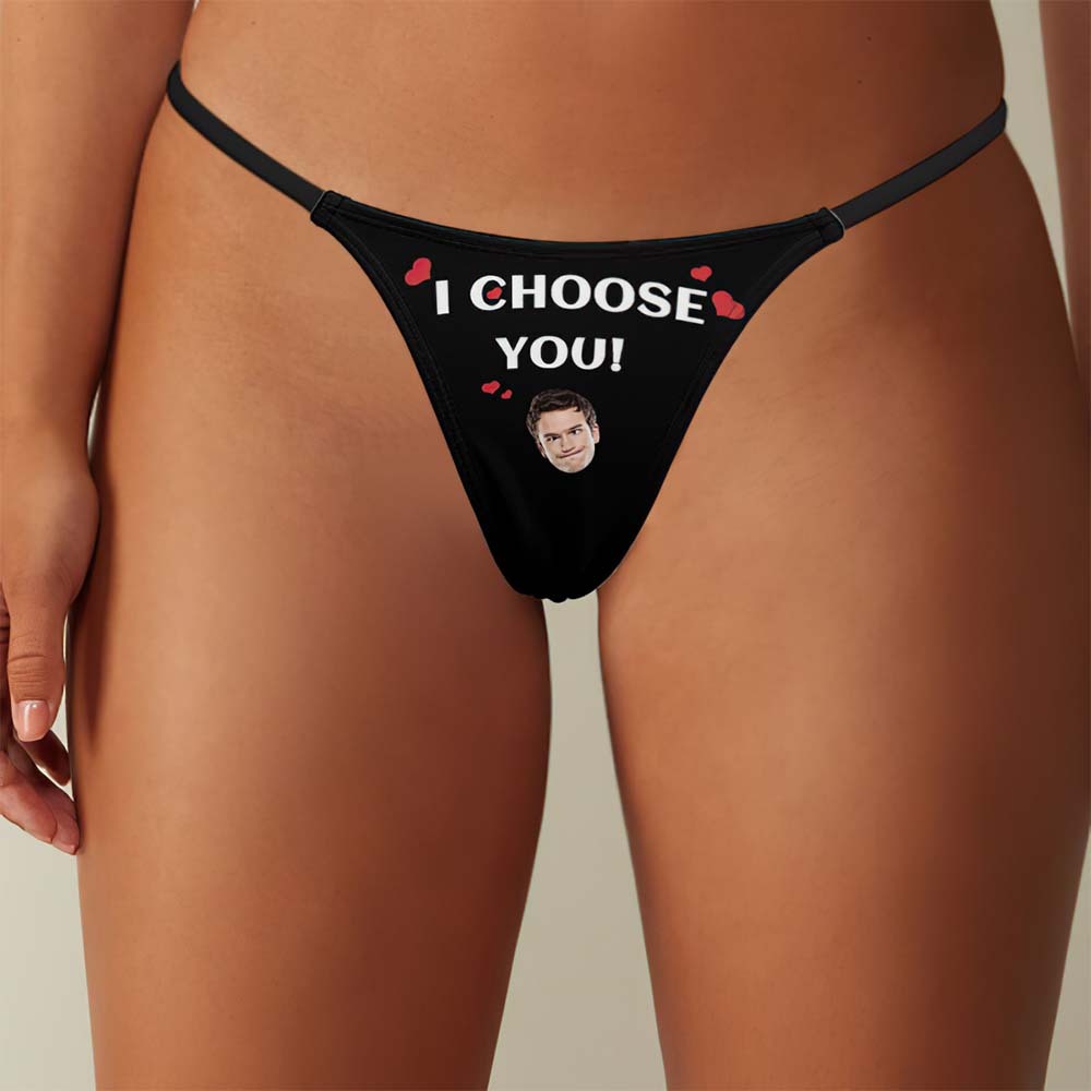 Custom Face Thong I Choose You Tanga Thong Creative Gift for Women - MyFaceUnderwearAU