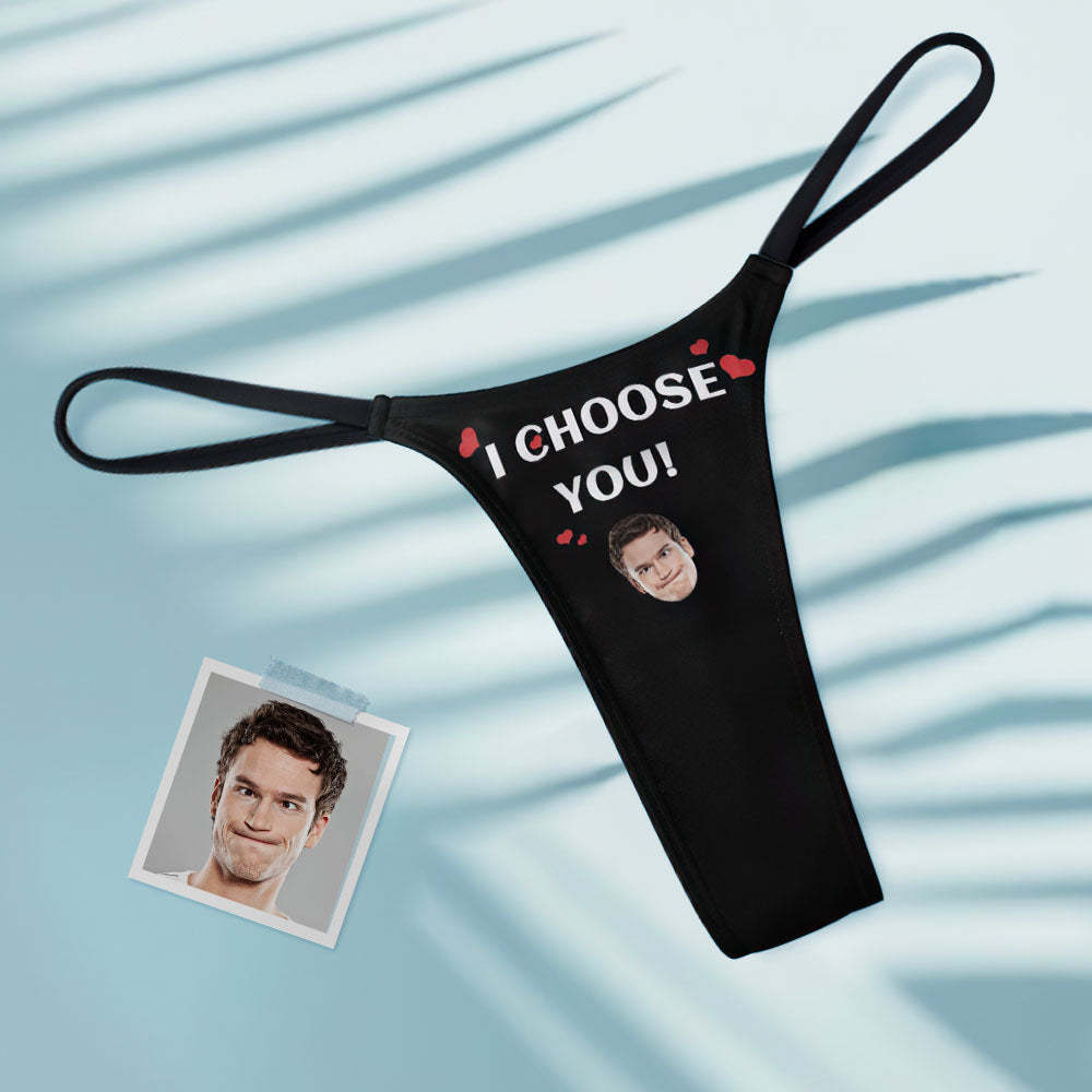 Custom Face Thong I Choose You Tanga Thong Creative Gift for Women - MyFaceUnderwearAU