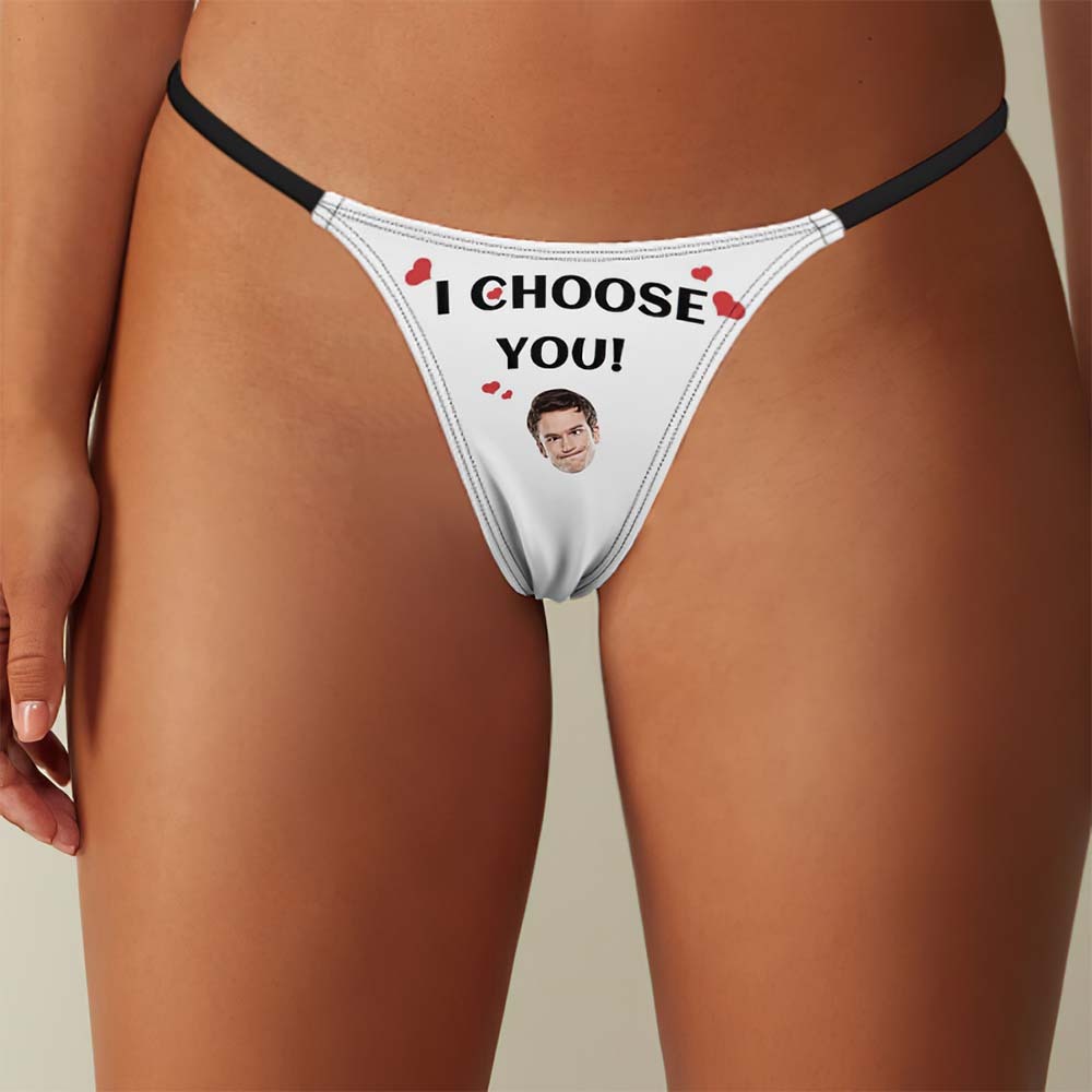 Custom Face Thong I Choose You Tanga Thong Creative Gift for Women - MyFaceUnderwearAU