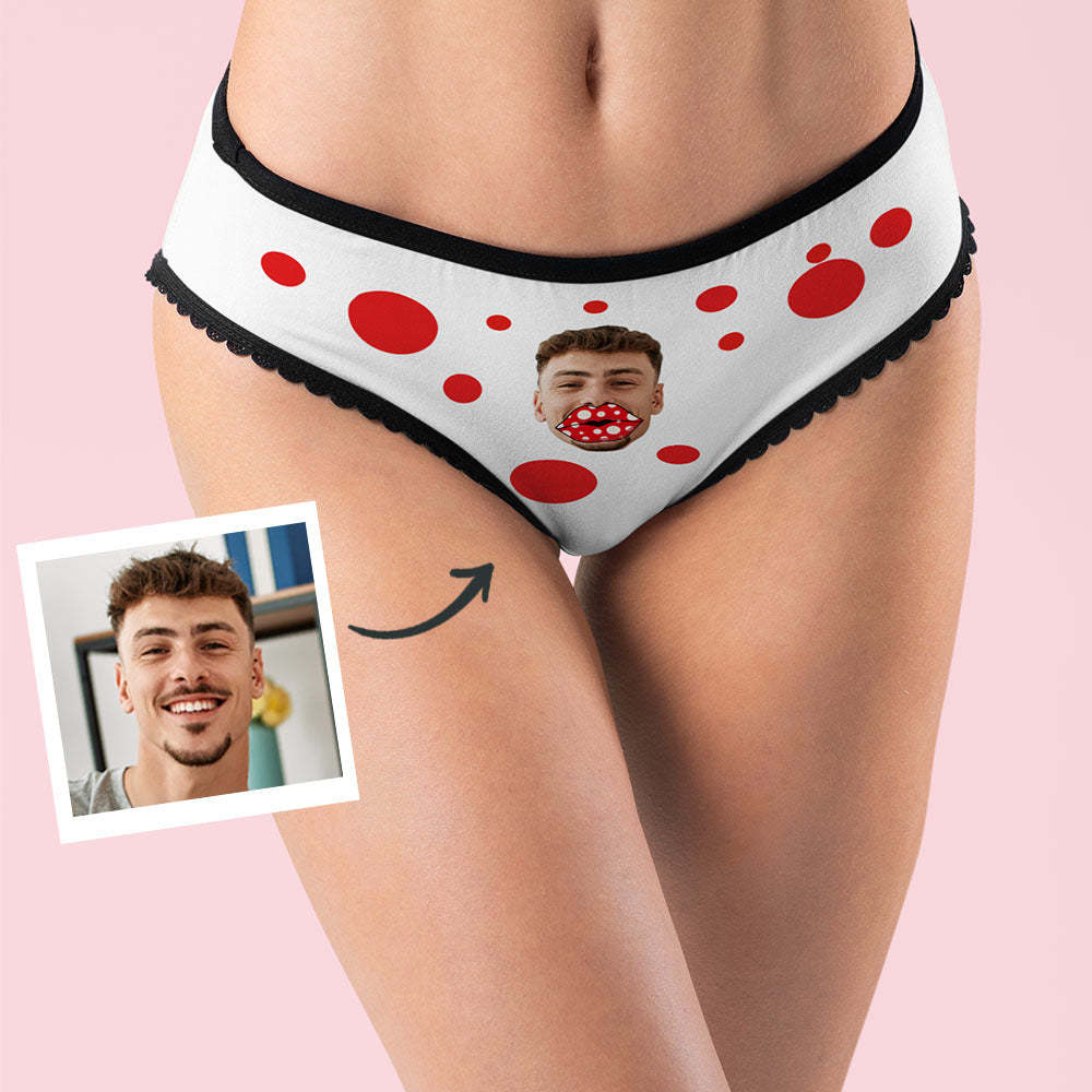Custom Face Boxers AR View Personalised Funny Lips Valentine's Day Gift For Her - MyFaceUnderwearAU