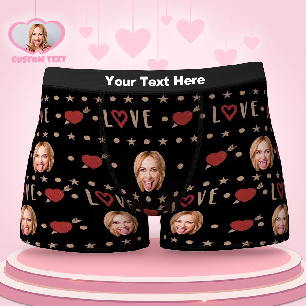 Custom Face Boxers Love Personalised Funny Naughty Underwear Gift For Boyfriend