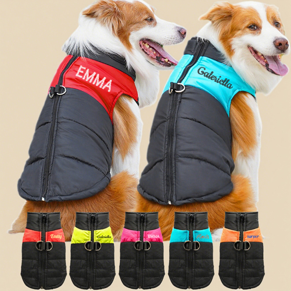 Personalized Embroidery Pet Warm Cotton Vest - MyFaceUnderwearAU