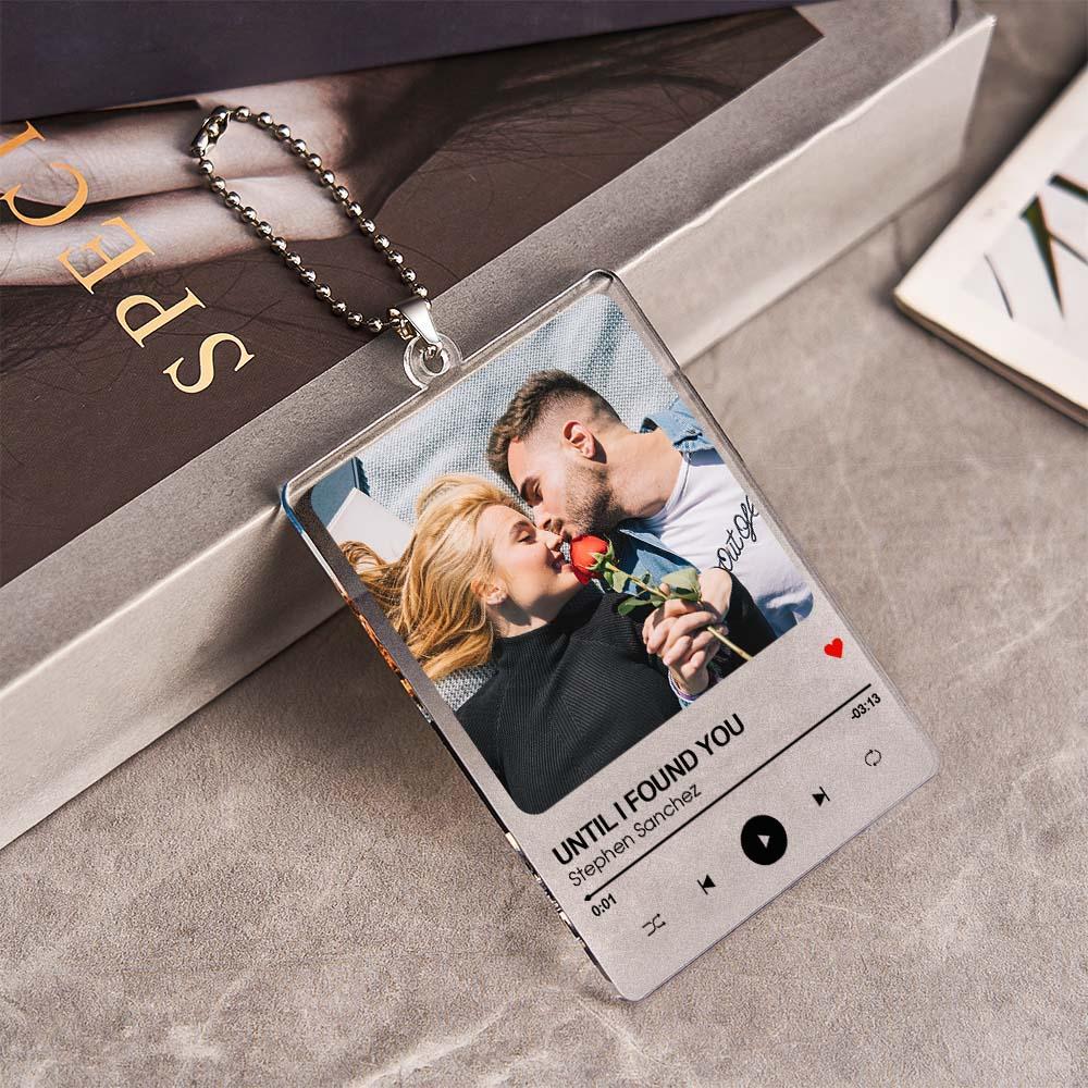 Personalized Photo Rear View Mirror Accessory Favorite Song Title - MyFaceUnderwearAU