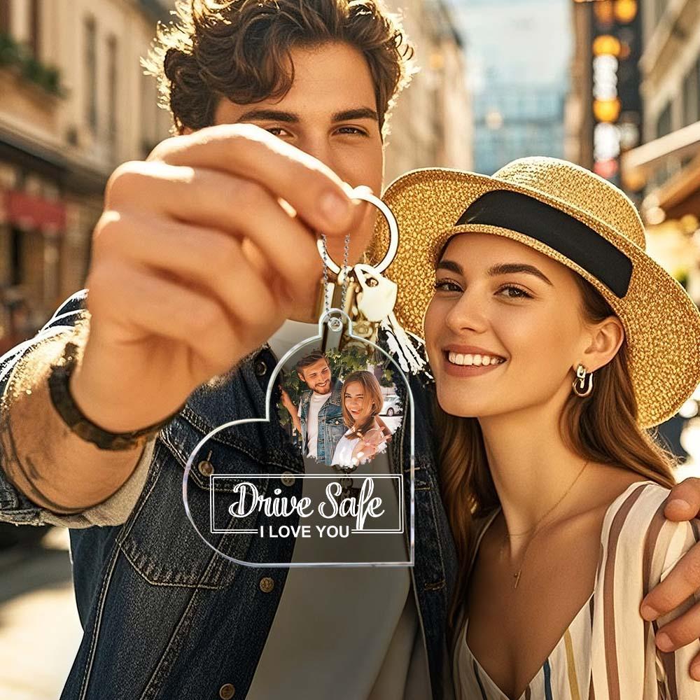 Drive Safe, I Love You - Personalized Photo Rear View Mirror Accessory - MyFaceUnderwearAU