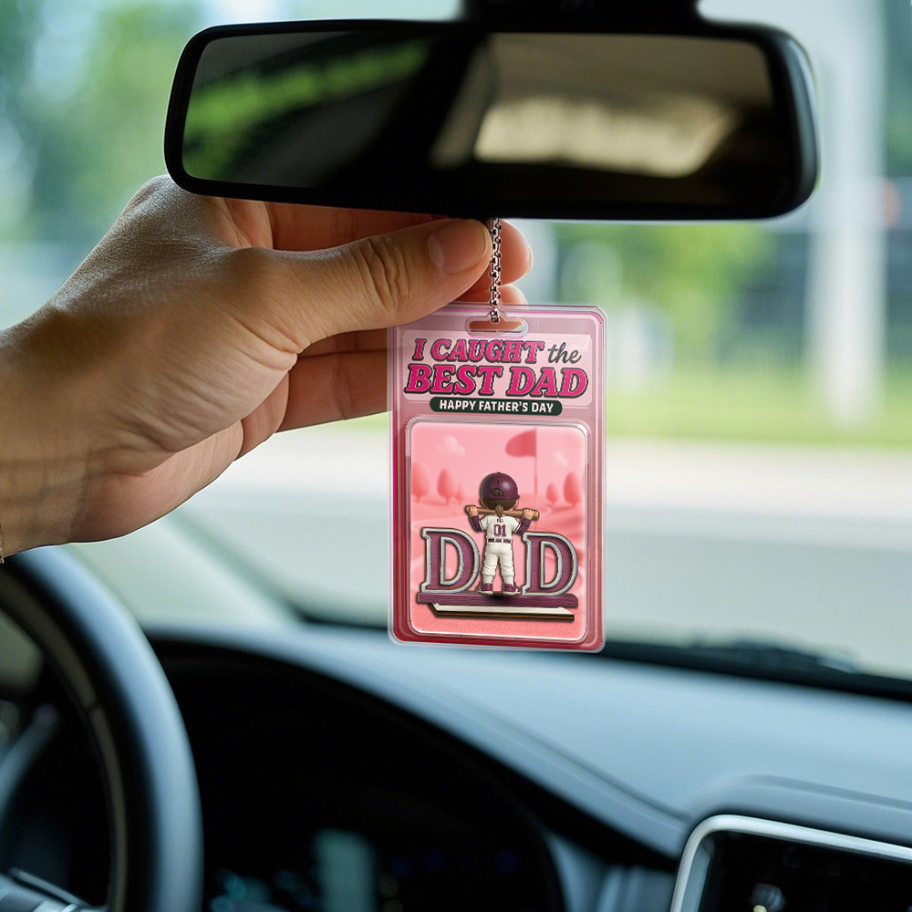 Father's Day Custom 3D Effect Action Figure Pack Packaging Toy Box Style Art Gift Personalized Acrylic Car Hanger Gift - MyFaceUnderwearAU