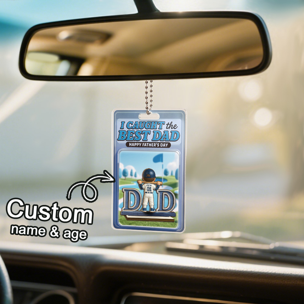 Custom 3D Effect Action Figure Pack Packaging Toy Box Style Art Gift Personalized Acrylic Car Hanger Gift