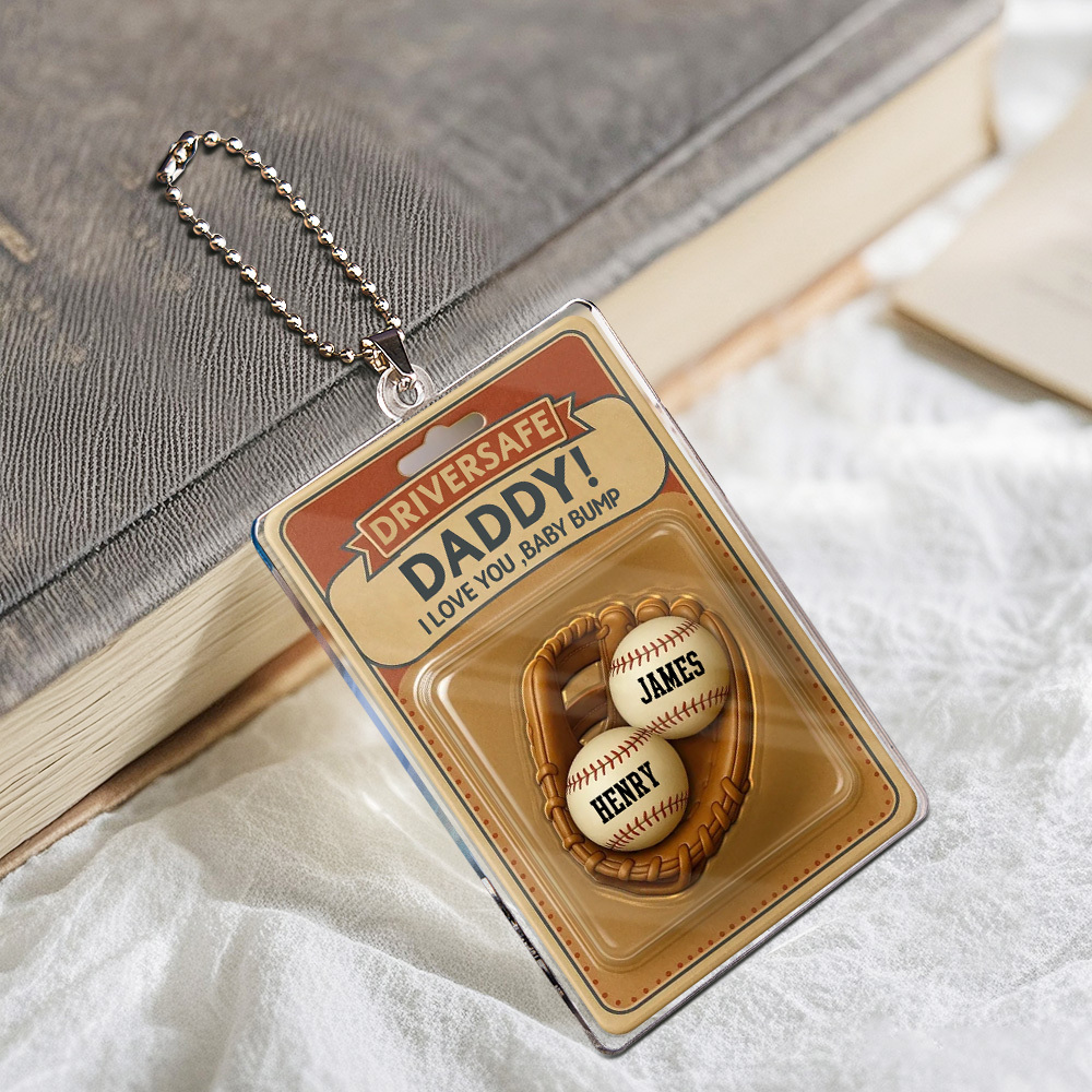 Custom Photo Drive Safe I Love You - Family Personalized Custom Car Ornament - Acrylic Custom Shaped - Gift For Family Members - MyFaceUnderwearAU