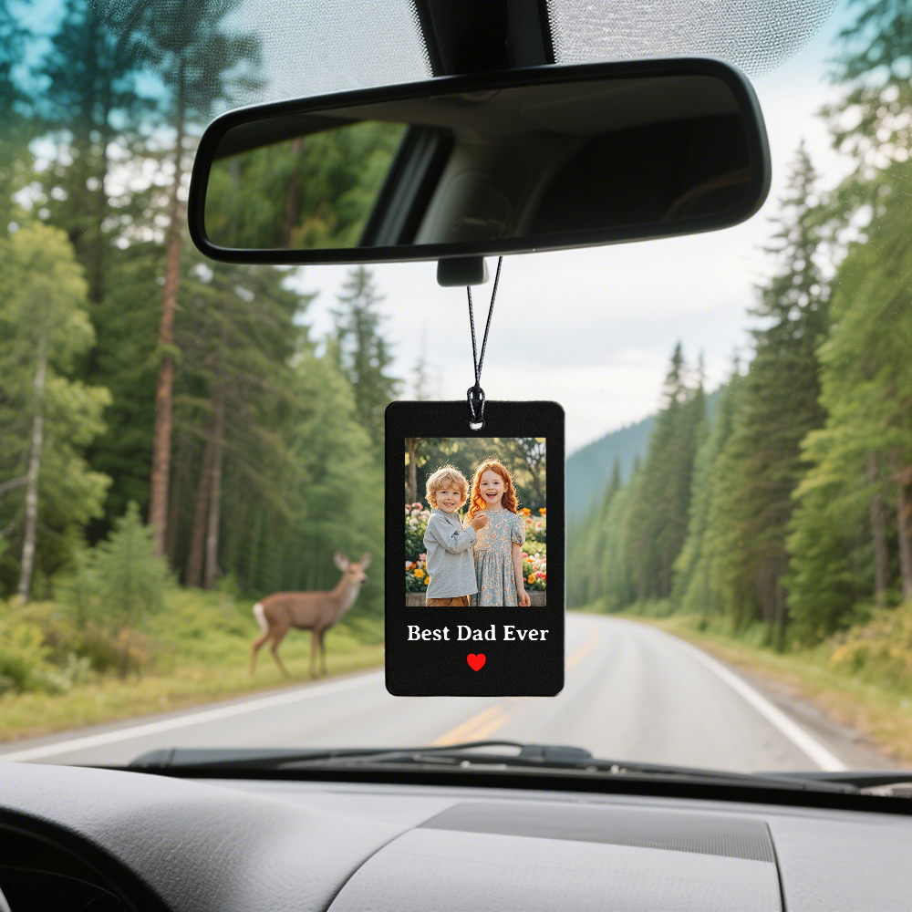 Best Dad Ever, Car Air Freshener, Car Accessories For Men, Dad Photo Gift, Dad Gift, Personalized Gift For Him, Fathers Day Gift For Dad