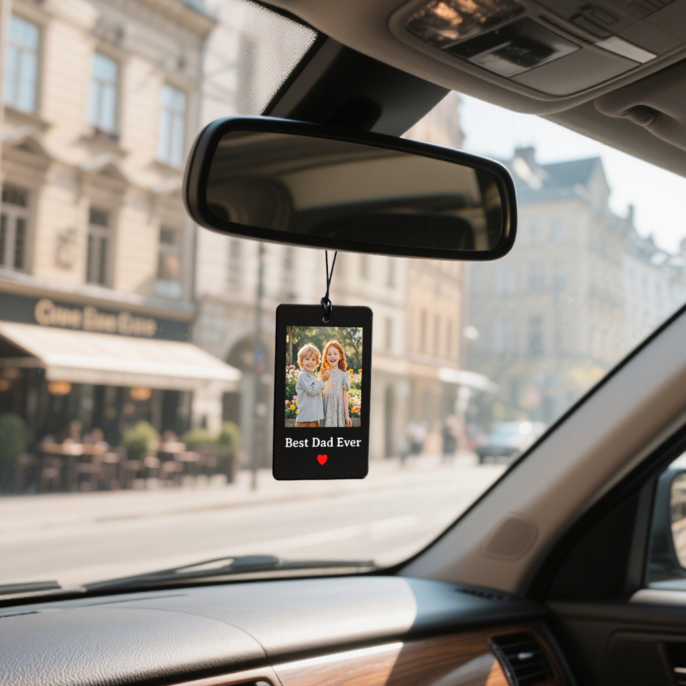 Best Dad Ever, Car Air Freshener, Car Accessories For Men, Dad Photo Gift, Dad Gift, Personalized Gift For Him, Fathers Day Gift For Dad