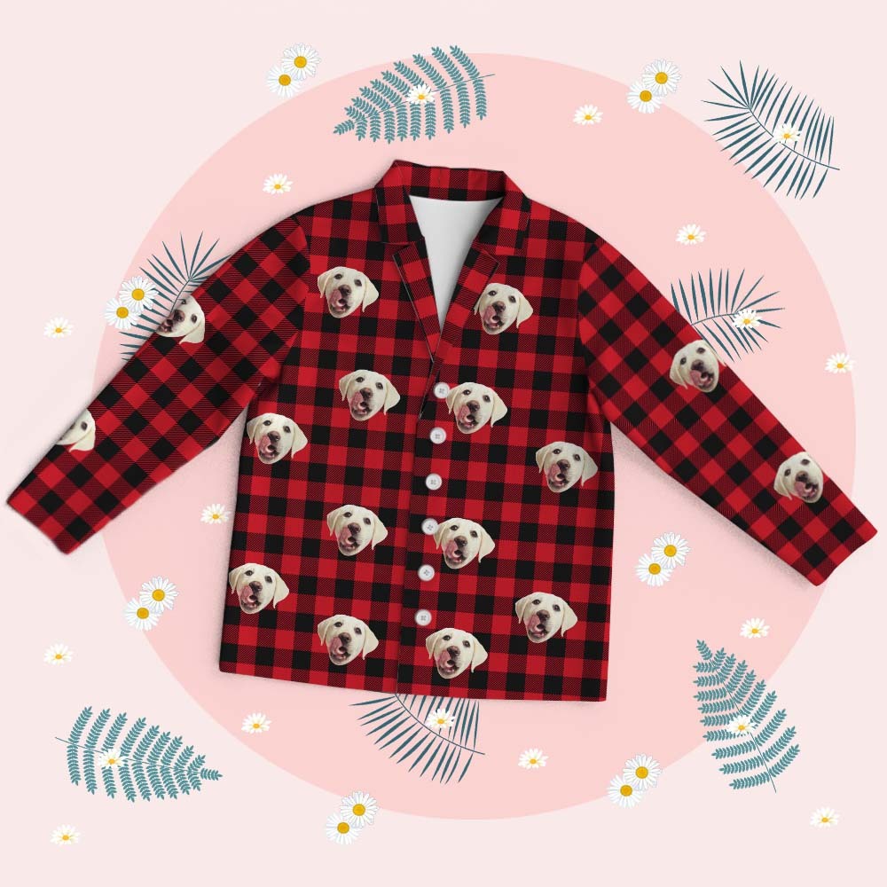 Custom Face Long Sleeve Sleepwear  Pajamas Personalized Photo Christmas Pajamas - MyFaceUnderwearAU