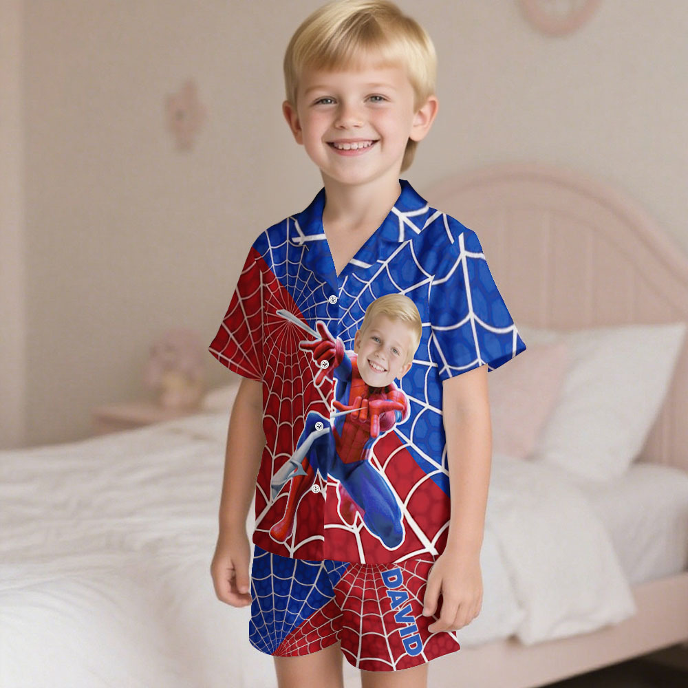 Custom Face Short Sleeve Pajamas Ice Princess Pajamas For Girl - MyFaceUnderwearAU