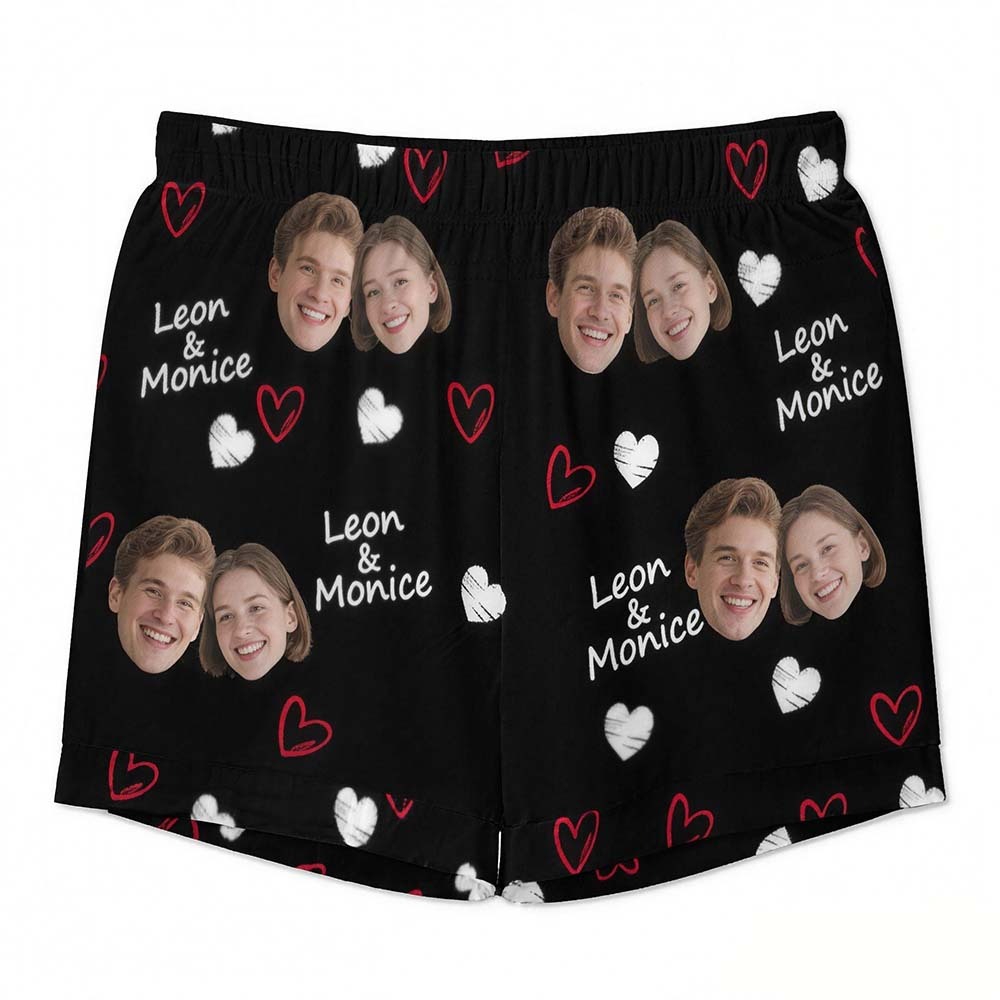 Custom Short Pajamas with Face and Name,Customized Pajama Set For Men/Women,Personalised Short Sleeve Family Pajama Set,Birthday/Party Gifts - MyFaceUnderwearAU