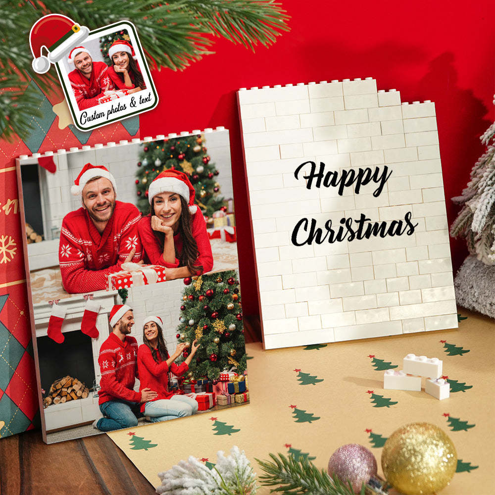 Custom Photo Double-Side Building Block Puzzle Set Personalized Christmas Gift Unique Family Keepsake Fun DIY Memory Blocks - MyFaceUnderwearAU