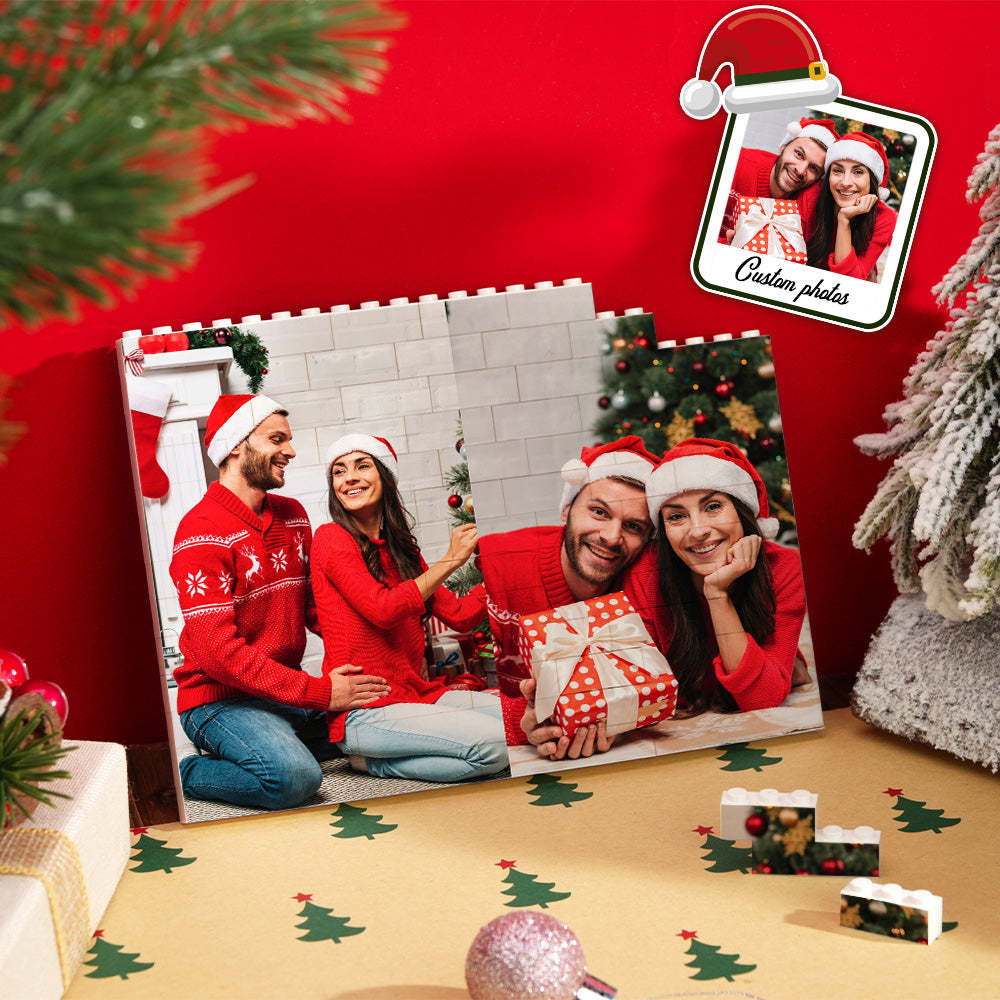 Custom Photo Double-Side Building Block Puzzle Set Personalized Christmas Gift Unique Family Keepsake Fun DIY Memory Blocks - MyFaceUnderwearAU