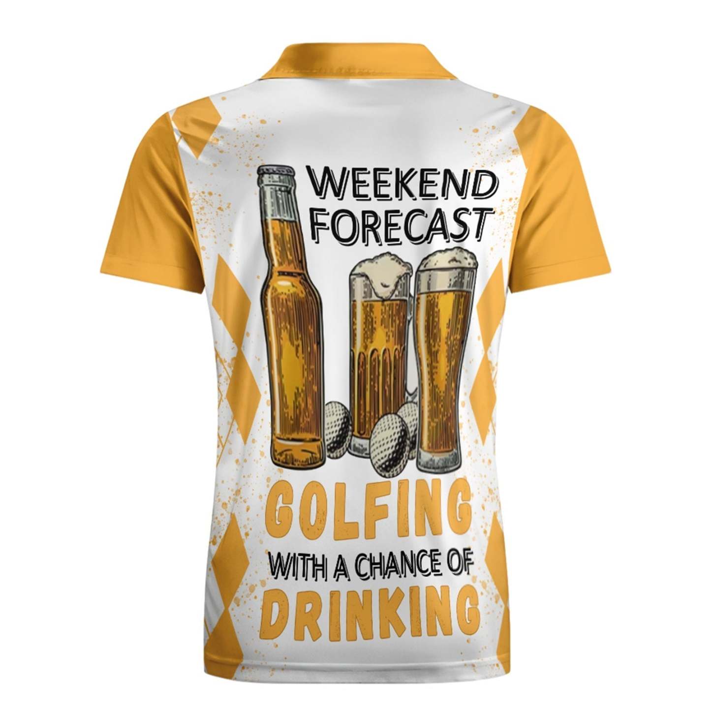 Custom Face Polo Shirt For Men Weekend Forecast Beer And Golf Polo Shirt  For Beer Lovers - MyFaceUnderwearAU