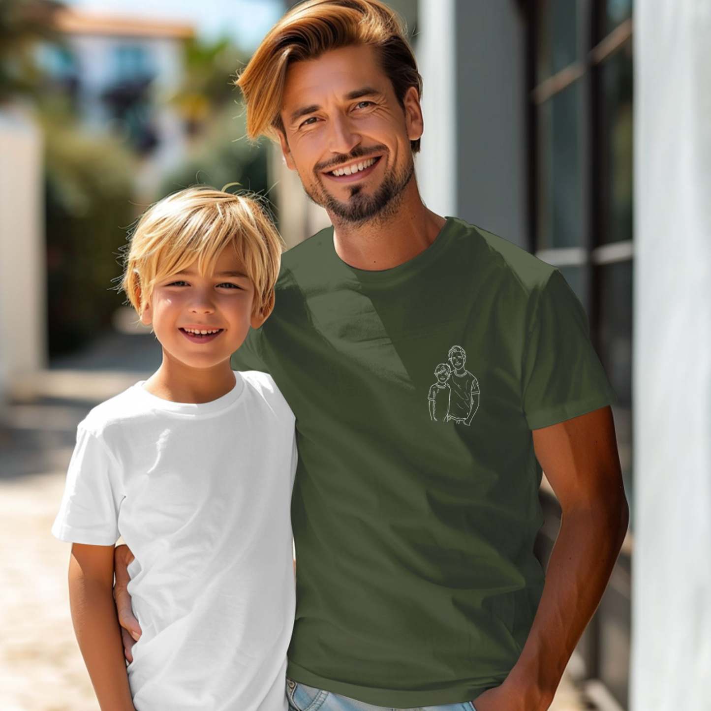 Custom Shirt Personalized Photo T-Shirt for Dad Personalized T-shirt Custom Dad Portrait Shirt Gift for Husband Fathers Day Gifts - MyFaceBoxer