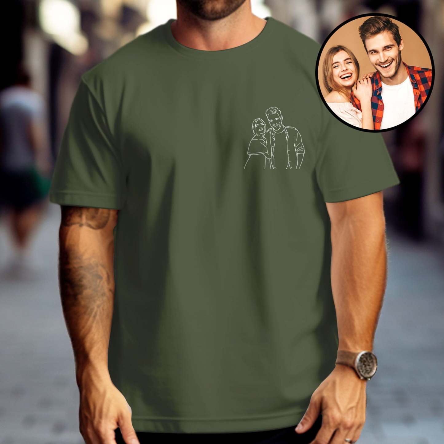 Custom Shirt Personalized Photo T-Shirt for Dad Personalized T-shirt Custom Dad Portrait Shirt Gift for Husband Fathers Day Gifts - MyFaceBoxer