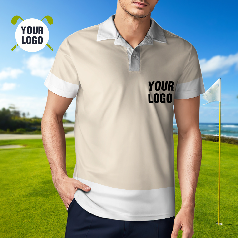 Custom Face Polo Shirts for Men Personalized Men's Polo Shirts Logo Shirts Birthday Vacation Gift for Him Dad