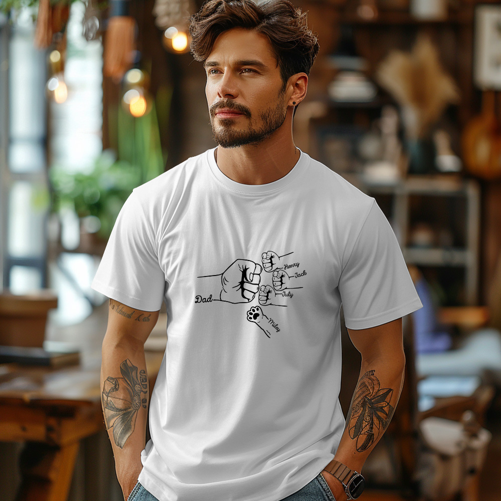 Custom T-Shirt Personalized T-Shirt Father's Day Gift Family T-Shirt - MyFaceUnderwearAU