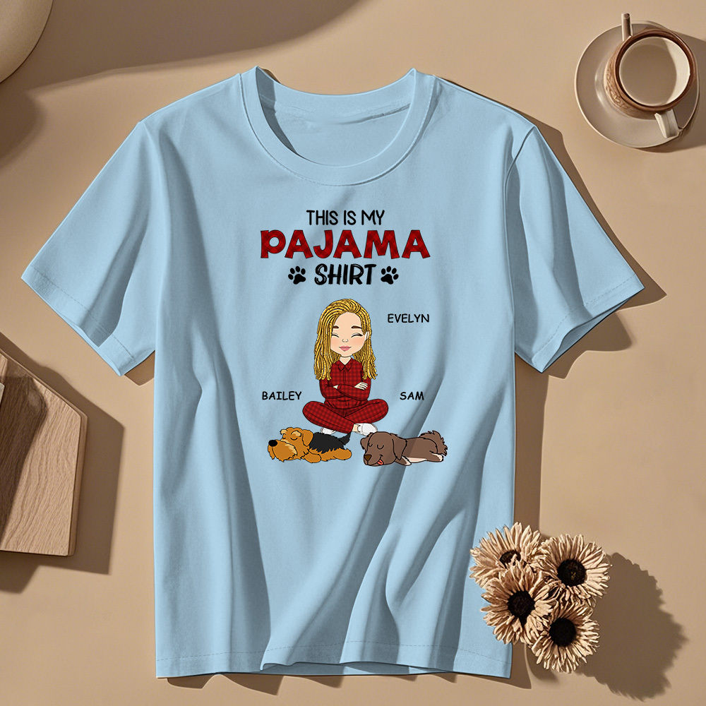 Custom Name Cartoon Sleeping Pet T-shirt Personalized Unisex T-Shirt Mothers Day Gift T-Shirt - MyFaceUnderwearAU