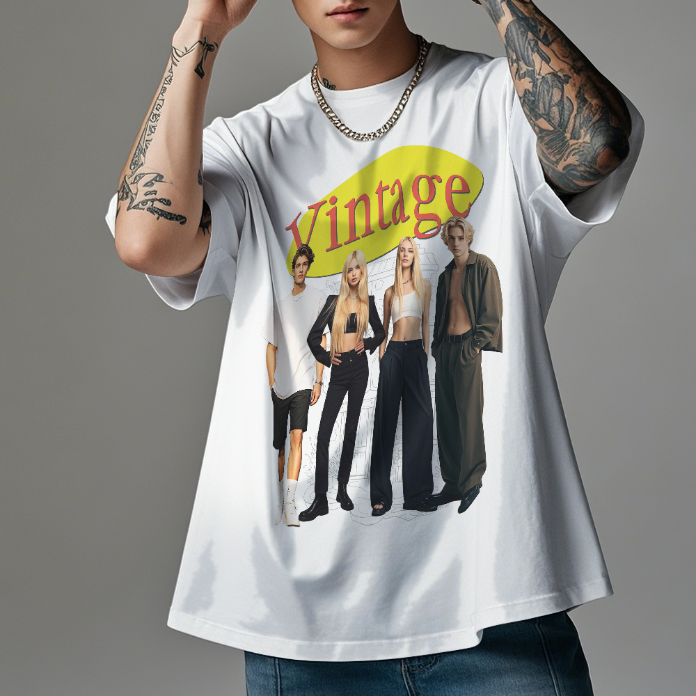 Custom Vintage Photo Tee Personalized Retro T-Shirts for Gift 90s Vintage Gifts for Him - MyFaceUnderwearAU