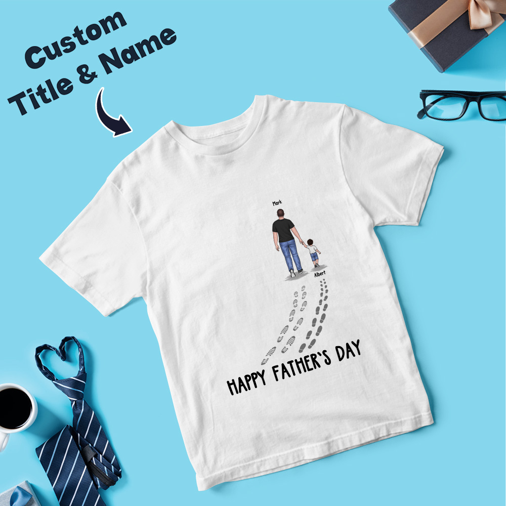 Happy Father's Day Best Dad Ever Family Personalized Custom Unisex T-shirt Hoodie Sweatshirt-Father's Day Birthday Gift For Dad - MyFaceUnderwearAU