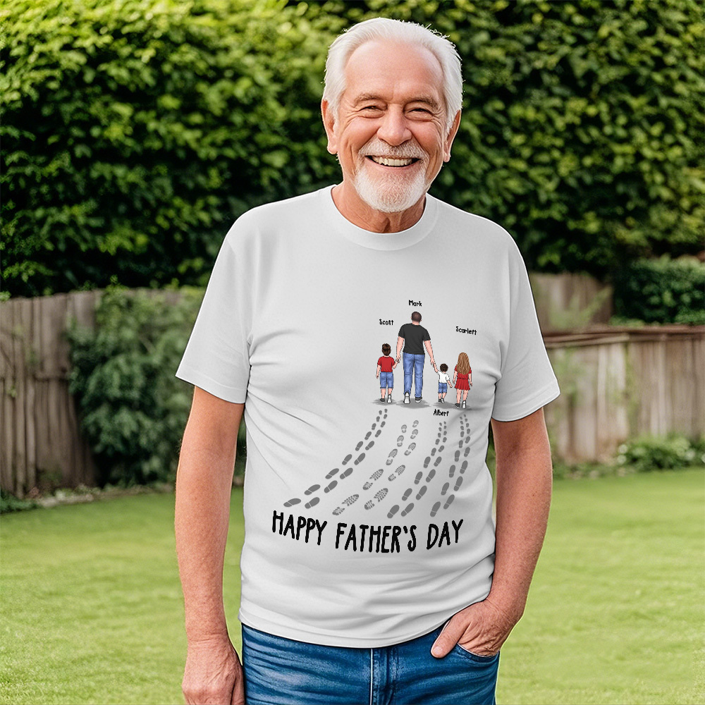 Happy Father's Day Best Dad Ever Family Personalized Custom Unisex T-shirt Hoodie Sweatshirt-Father's Day Birthday Gift For Dad - MyFaceUnderwearAU