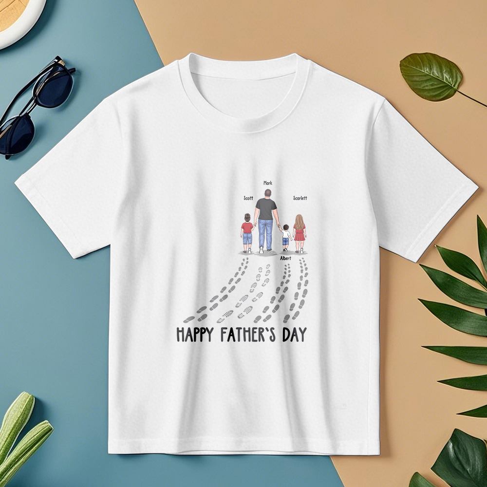 Happy Father's Day Best Dad Ever Family Personalized Custom Unisex T-shirt Hoodie Sweatshirt-Father's Day Birthday Gift For Dad - MyFaceUnderwearAU