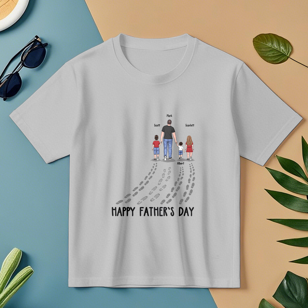Happy Father's Day Best Dad Ever Family Personalized Custom Unisex T-shirt Hoodie Sweatshirt-Father's Day Birthday Gift For Dad - MyFaceUnderwearAU