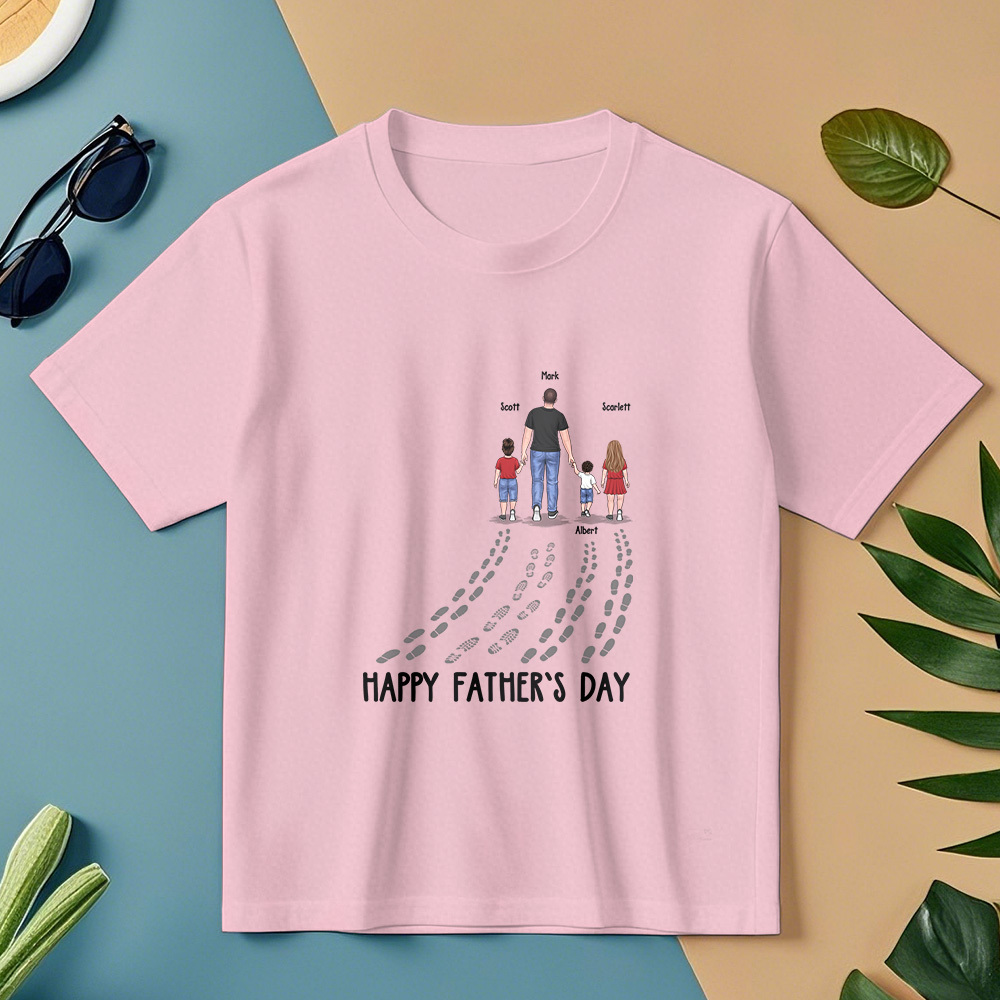 Happy Father's Day Best Dad Ever Family Personalized Custom Unisex T-shirt Hoodie Sweatshirt-Father's Day Birthday Gift For Dad - MyFaceUnderwearAU