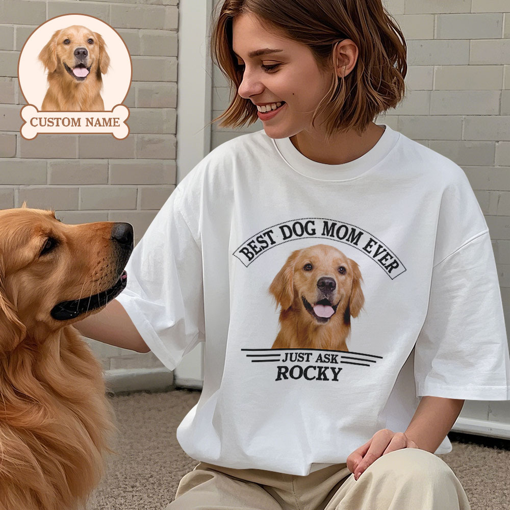 Personalized Dog Photo Shirt Custom Best Dog Dad/Mom Ever