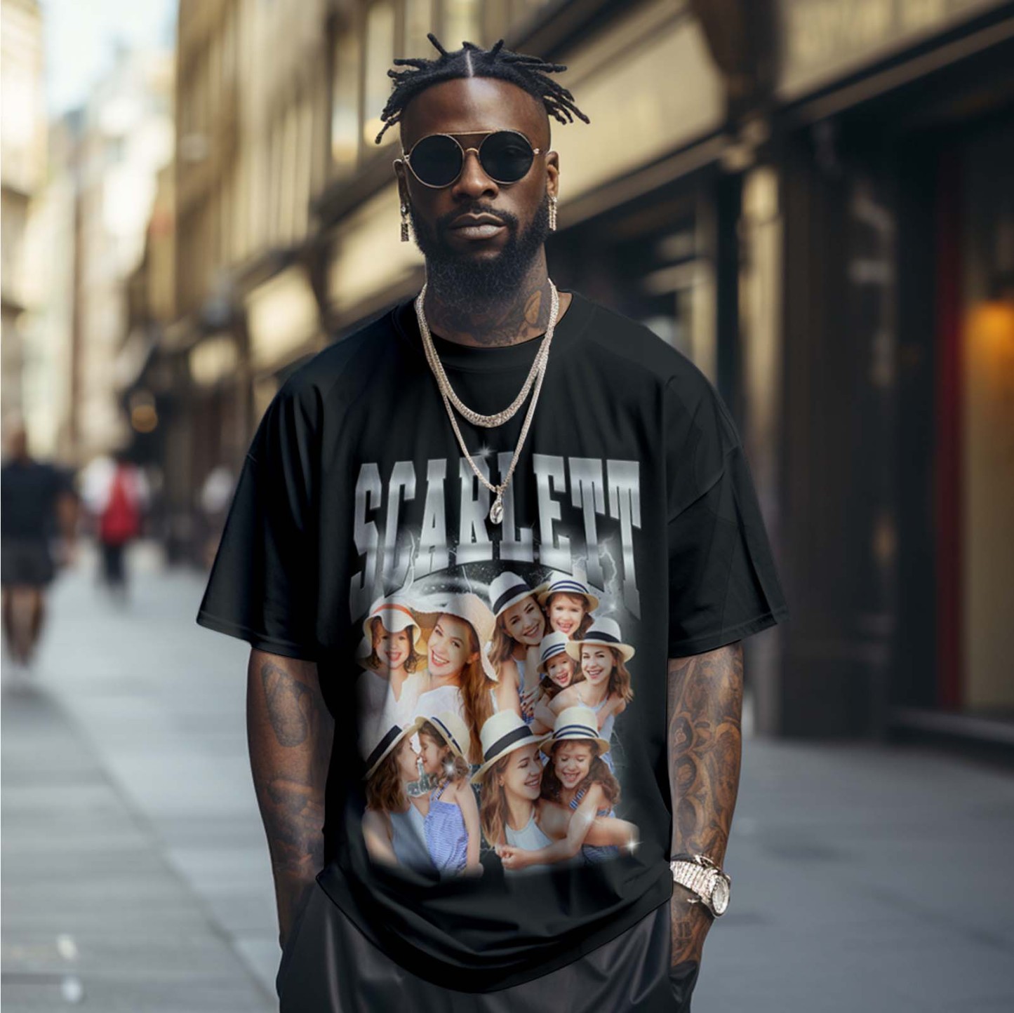 Personalized Mother's Day T-Shirt Custom Photo and Text Vintage Style Shirt Gift for Mom - MyFaceUnderwearAU