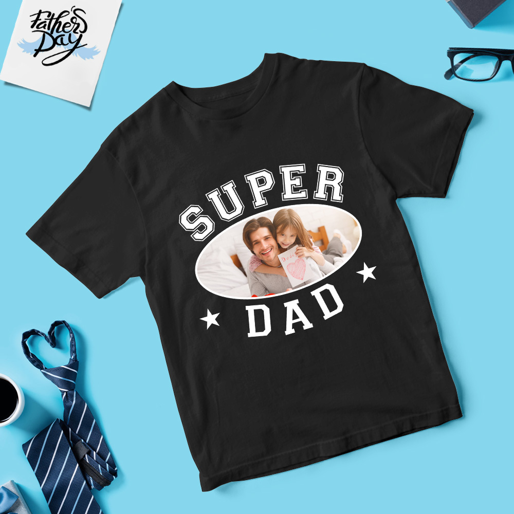 Custom Photo Shirt With Name Personalized Dad Shirt World's Best Dad Father's Day Shirt Gift For Father - MyFaceUnderwearAU