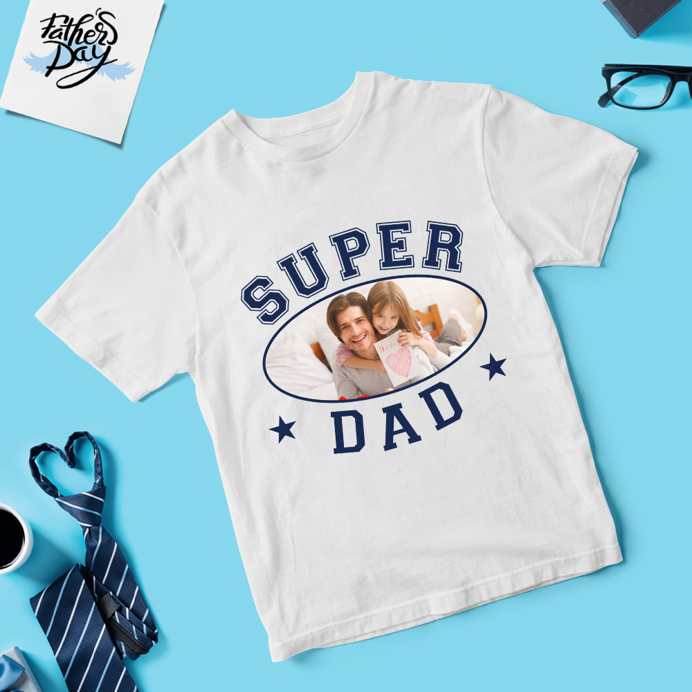 Custom Photo Shirt With Name Personalized Dad Shirt World's Best Dad Father's Day Shirt Gift For Father - MyFaceUnderwearAU