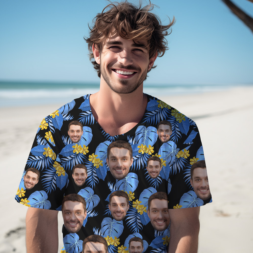 Custom Fathers Day Photo Vintage T-shirts Face T Shirt Personalized Gift for Dad - MyFaceUnderwearAU