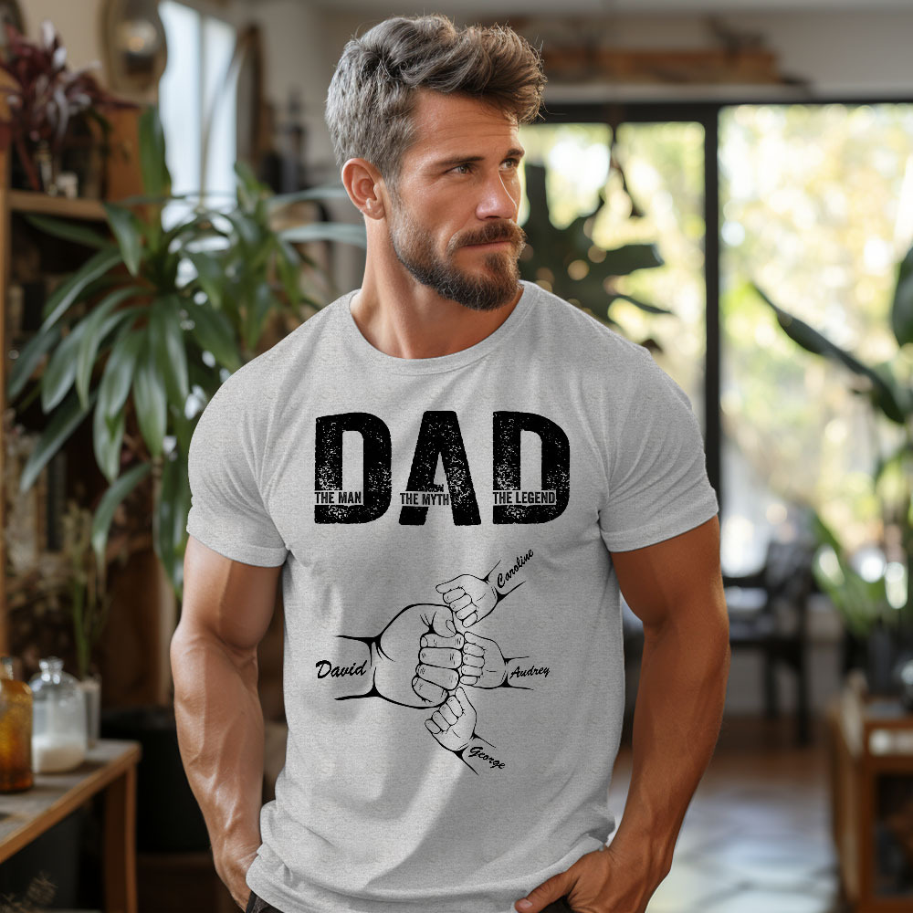 Dad The Man The Myth The Legend - Personalized Shirt Father's Day